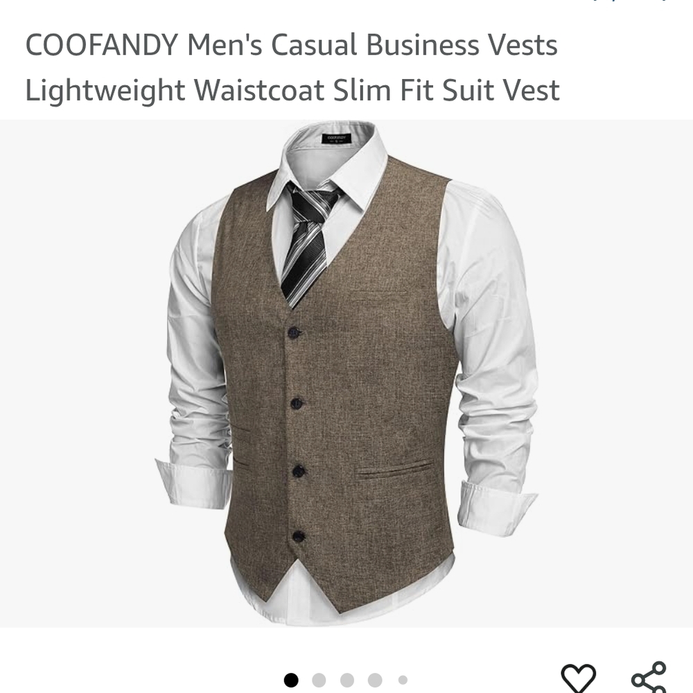 Brown Slim-Fit Wool Vest with Tailored Design
